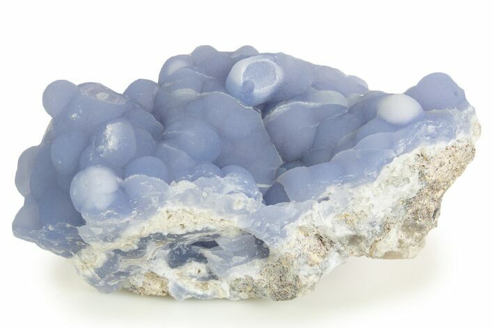 Sparkling Blue Chalcedony Pseudomorph After Anhydrite - Peru #337383